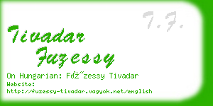 tivadar fuzessy business card